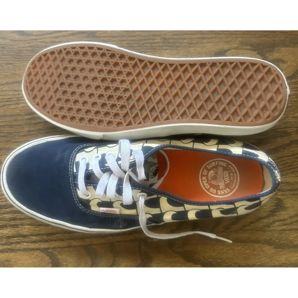 Vans Authentic US Open of Surfing 2018 Navy Waves Sneaker Mens 11 Low Top
